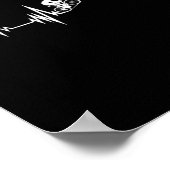 Poster Cyclisme Heartbeat Course Vélo de montagne Vélo (Coin)