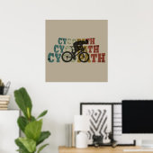 Poster cyclisme hors route cyclisme à vélo (Bureau à domicile)