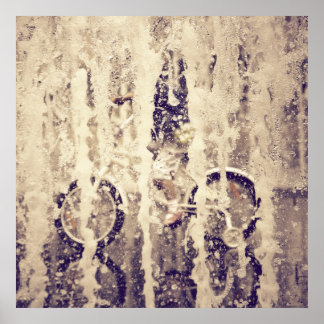 Poster Cyclisme sous la pluie