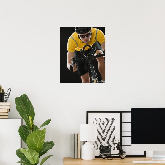Poster Cycliste (Bureau à domicile)