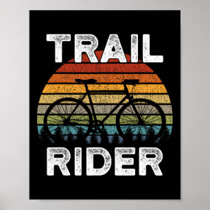 Poster Cycliste de Trail Vtt Vélo Bicyclette Cyclisme