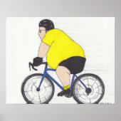Poster cycliste gras (Devant)