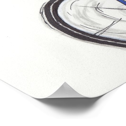 Poster cycliste gras (Coin)