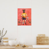 Poster Cycliste Greyhound (Cuisine)