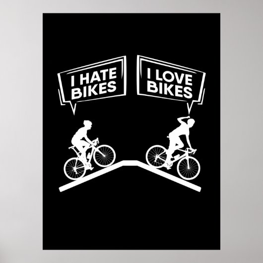 Poster Cycliste I Love Bikes (Devant)