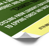 Poster Cycliste Silhouette, Charity Bike-a-Thon Event (Coin)