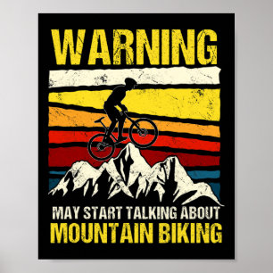 Poster Cycliste VTT Motard Amateur de VTT Vélo Tout Terra