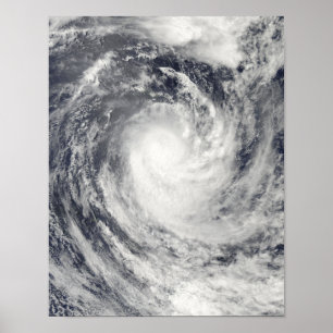 Poster Cyclone René au-dessus de l'océan Pacifique Sud