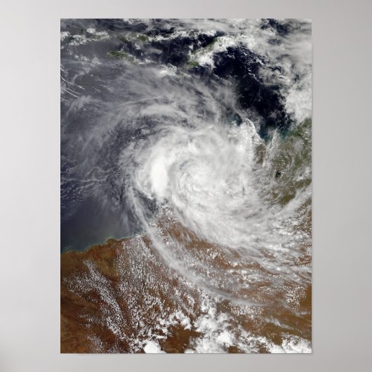 Poster Cyclone tropical Billy sur l'Australie (Devant)