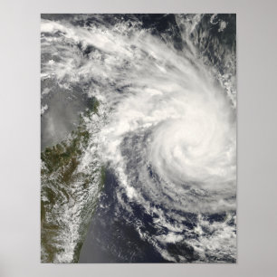 Poster Cyclone tropical Ivan approchant le Madagascar