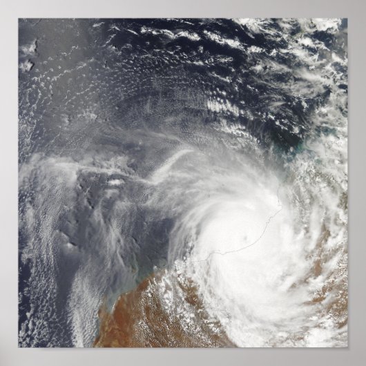 Poster Cyclone tropical Laurence sur l'ouest de l'Austral (Devant)