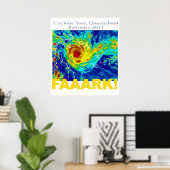 Poster Cyclone Yasi, Queensland, février 2011 (Bureau à domicile)
