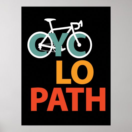 Poster Cyclopath Bicycle Funny Cycling (Devant)