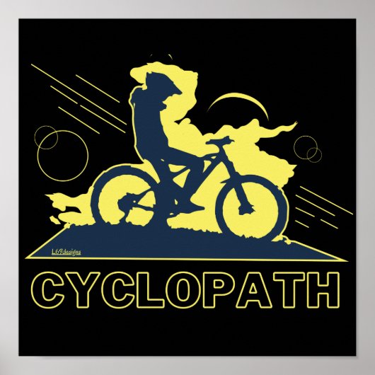 Poster CYCLOPATH drôle VTT idée cadeau (Devant)