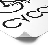 Poster Cycologiste Cycle cycliste (Coin)