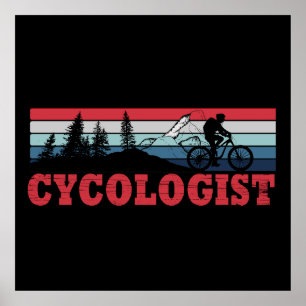 Poster Cycologiste drôle dire vélo