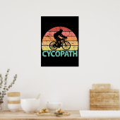 Poster Cycopath Funny Cycling (Cuisine)