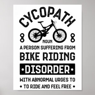 Poster Cycopath Vélo Tout Terrain Cyclisme Vtt Vélo Bicyc