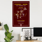 Poster Cydonia-Mars : Pyramide (Bureau à domicile)