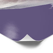 Poster Cygne aquarelle avec fleurs de lavande (Coin)