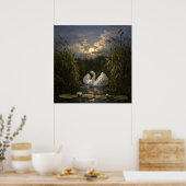 Poster Cygne au clair de lune (Cuisine)