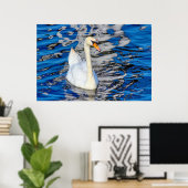 Poster Cygne avec réflexions (Bureau à domicile)