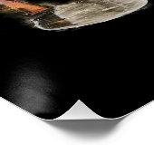 Poster Cygne blanc sur arrière - plan noir (Coin)