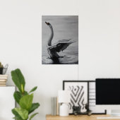 Poster Cygne (côté droit) (Bureau à domicile)