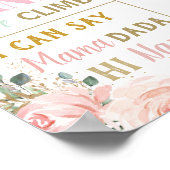 Poster Cygne Floral 1er anniversaire Statistiques de nais (Coin)