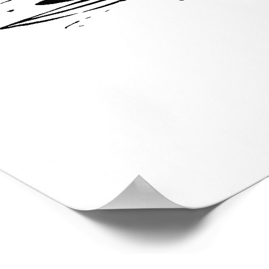 Poster Cygne noir et blanc (Coin)