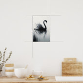 Poster Cygne Serène Dans Les Eaux Mortes (Cuisine)