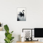 Poster Cygne Serène Dans Les Eaux Mortes (Bureau à domicile)