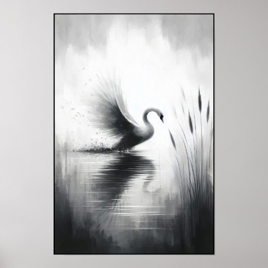 Poster Cygne Serène Dans Les Eaux Mortes (Devant)