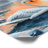 Poster Cygne sur le lac (Coin)