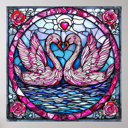 Poster Cygnes de mariage (Devant)