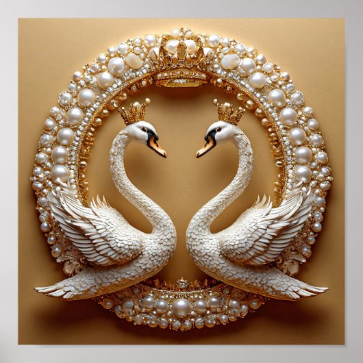 Poster Cygnes de mariage (Devant)