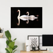 Poster Cygnes muets (Bureau à domicile)