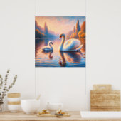 Poster Cygnet et cygne (Cuisine)