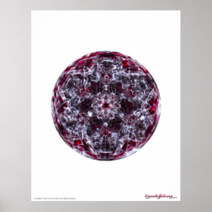 Poster Cymatics : Bruit d'onde cérébrale de cube en