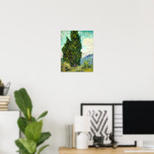 Poster Cyprès arbre Vincent Van Gogh paysage Art (Bureau à domicile)