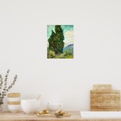 Poster Cyprès arbre Vincent Van Gogh paysage Art (Cuisine)