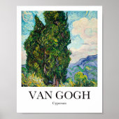 Poster Cyprès par Vincent Van Gogh (Devant)
