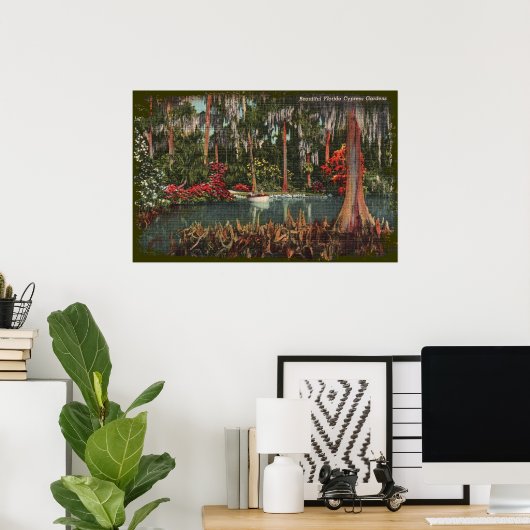 Poster Cypress Gardens Florida Canvas Imprimer (Bureau à domicile)