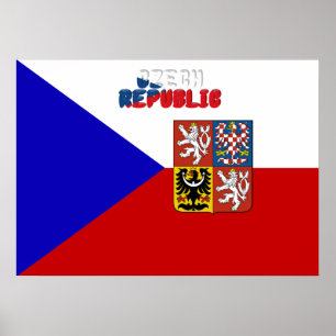 Poster Czech flag