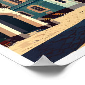 Poster Czestochowa Pologne Voyage illustration Vintage (Coin)