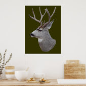 Poster D27 Mule Deer Buck (Cuisine)