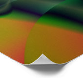 Poster D | Art fractal vert et jaune (Coin)