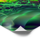Poster D | Art fractal vert et jaune (Coin)