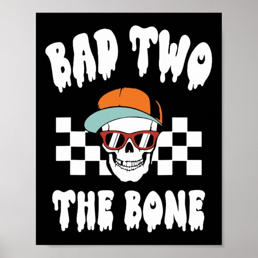 Poster D Deux Le Bone Funny 2e Anniversaire Halloween Ske (Devant)