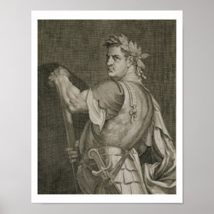 Poster D. Titus Vespasian Empereur de Rome 79-81 AD engra